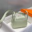 Hermes Lindy Mini Bag in Vert Fizz Clemence Leather with PHW