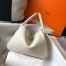 Hermes Lindy 26cm Bag in Craie Clemence Leather with PHW
