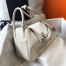 Hermes Lindy 26cm Bag in Craie Clemence Leather with PHW