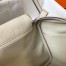 Hermes Lindy 26cm Bag in Craie Clemence Leather with PHW