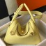 Hermes Lindy 26cm Bag in Jaune Poussin Clemence Leather with GHW