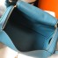 Hermes Lindy 30cm Bag in Blue Jean Clemence Leather with GHW