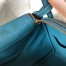 Hermes Lindy 30cm Bag in Blue Jean Clemence Leather with GHW
