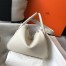 Hermes Lindy 30cm Bag in Craie Clemence Leather with PHW