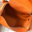 Hermes Lindy 30cm Bag in Orange Clemence Leather with PHW