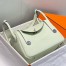 Hermes Lindy 30cm Bag in Vert Fizz Clemence Leather with PHW