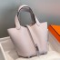 Hermes Picotin Lock 18 Bag in Mauve Pale Clemence Leather with PHW