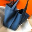 Hermes Picotin Lock 12 Bag in Blue Agate Clemence Leather with PHW