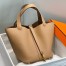 Hermes Picotin Lock 12 Bag in Chai Clemence Leather with GHW