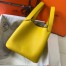 Hermes Picotin Lock 22 Bag in Yellow Clemence Leather with PHW