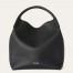 Loro Piana Bale Large Bag in Black Grained Leather