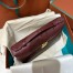 Loro Piana Extra Pocket Pouch L19 in Burgundy Ostrich-embossed Leather
