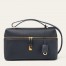 Loro Piana Extra Bag L27 in Navy Blue Calfskin