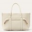 Loro Piana Ghiera Small Shopper in Light Travertine Grained Leather