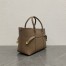 Loro Piana Ghiera Small Shopper in Taupe Grained Leather