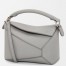 Loewe Puzzle Mini Bag in Pearl Grey Soft Grained Calfskin
