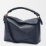 Loewe Puzzle Edge Small Bag in Navy Blue Soft Grained Leather