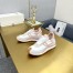 Loewe Women's Flow Runner Sneakers in White Nylon and Grey Suede