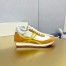 Loewe Women's Flow Runner Sneakers in White Nylon and Tan Suede