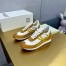 Loewe Women's Flow Runner Sneakers in White Nylon and Tan Suede
