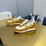 Loewe Women's Flow Runner Sneakers in White Nylon and Tan Suede