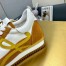 Loewe Women's Flow Runner Sneakers in White Nylon and Tan Suede