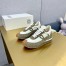Loewe Women's Flow Runner Sneakers in Green Brushed Suede