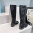 Prada Knee-High Boots 55mm in Black Leather
