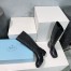 Prada Knee-High Boots 55mm in Black Leather