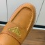 Prada Women's Loafers in Brown Grained Leather 