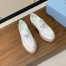 Prada Women's Loafers in White Grained Leather 