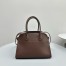 The Row Margaux 10 Top Handle Bag in Chocolate Leather 