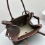 The Row Margaux 10 Top Handle Bag in Chocolate Leather 