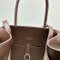 The Row Margaux 10 Top Handle Bag in Chocolate Leather 