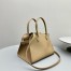 The Row Margaux 10 Top Handle Bag in Sand Grained Leather