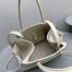 The Row Margaux 10 Top Handle Bag in White Grained Leather