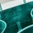 The Row Margaux 10 Top Handle Bag in Green Suede Leather
