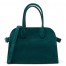The Row Margaux 10 Top Handle Bag in Green Suede Leather