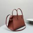 The Row Margaux 12 Top Handle Bag in Brick Leather