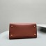 The Row Margaux 12 Top Handle Bag in Brick Leather