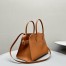 The Row Margaux 12 Top Handle Bag in Brown Leather