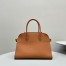 The Row Margaux 12 Top Handle Bag in Brown Leather