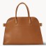 The Row Margaux 12 Top Handle Bag in Brown Leather