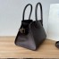 The Row Margaux 12 Top Handle Bag in Chocolate Leather
