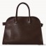 The Row Margaux 12 Top Handle Bag in Chocolate Leather
