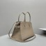 The Row Margaux 12 Top Handle Bag in Sand Grained Leather