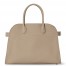 The Row Margaux 12 Top Handle Bag in Sand Grained Leather