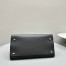 The Row Margaux 12 Top Handle Bag in Black Grained Leather