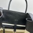 The Row Margaux 12 Top Handle Bag in Black Grained Leather