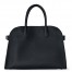 The Row Margaux 12 Top Handle Bag in Black Grained Leather